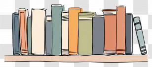 Books On Shelf - Bookshelves Filled With Knowledge Transparent PNG