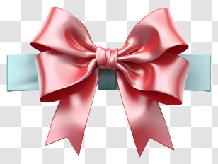Red Satin Bow - Pink Ribbon Bow Decoration Transparent PNG