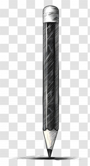Pencil - Sketched Black Pencil Illustration Transparent PNG