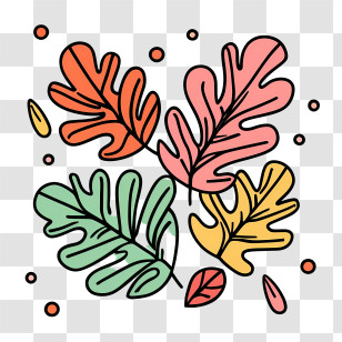 Autumn Tree Leaf - Colorful Autumn Leaves Transparent PNG