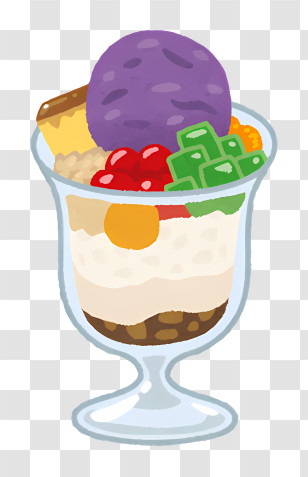 Food Elements - Traditional Filipino Halo-Halo Dessert Transparent PNG