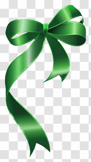 Green - Green Ribbon Bow Illustration Transparent PNG
