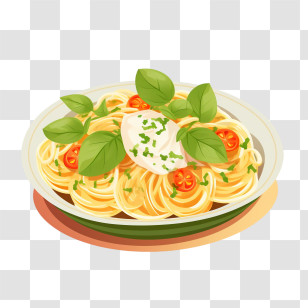 Spaghetti - Spaghetti Dish With Tomatoes And Mozzarella Transparent PNG