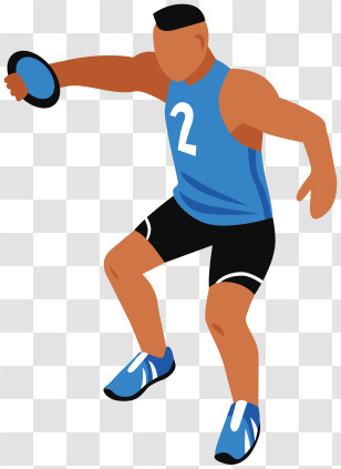 Disc Throwing - Athlete Throwing A Discus Transparent PNG