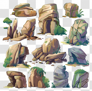 Rock Formations - Various Rock Formations Transparent PNG