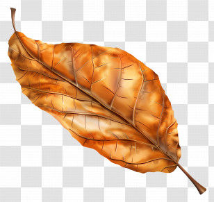 Dead Leaf - Dried Yellow Autumn Leaf Illustration Transparent PNG