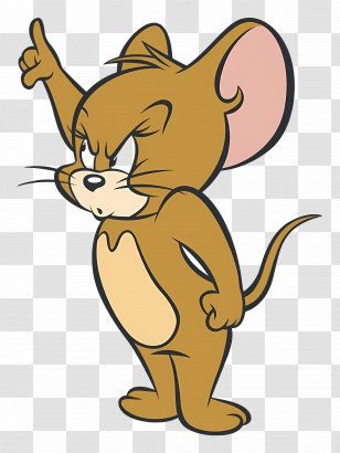 Jerry Mouse - Brown Cartoon Mouse Illustration Transparent PNG
