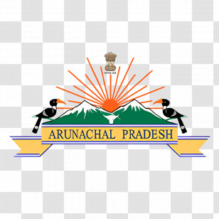 Arunachal Pradesh Logo - Arunachal Pradesh State Emblem With Mountains Transparent PNG