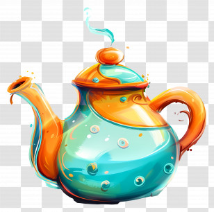 Teapot - Colorful Teapot Transparent PNG
