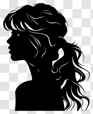 Decal Taylor Swift Silhouette - Silhouette Profile Of A Woman Illustration Transparent PNG