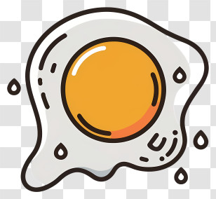 Fried Egg - Cartoon Fried Egg Illustration Transparent PNG