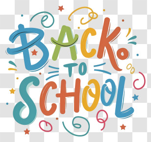 Back To School - Back To School Text Design Transparent PNG