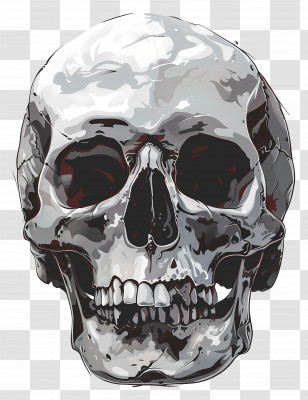Skull - Realistic Human Skull Illustration Transparent PNG
