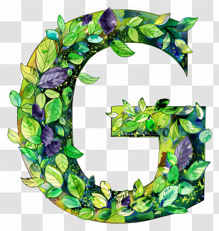 Letter G - Green Decorative Letter G Transparent PNG