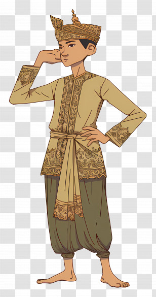 Indonesian Male - Character In Traditional Costume Transparent PNG
