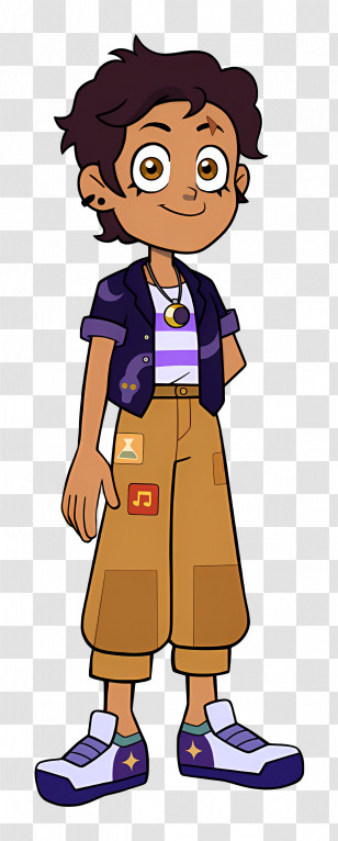 The Owl House - Casual Cartoon Character With Brown Hair Transparent PNG