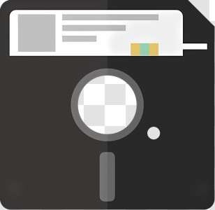 Icon - Retro Floppy Disk Transparent PNG