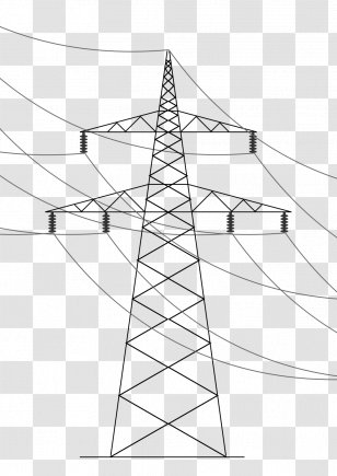 Electrical Grid Overhead Power Line Electricity Clip Art - Transmission ...