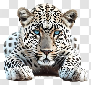 Leopard - Close-Up Leopard Face Portrait Illustration Transparent PNG