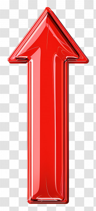 Red Arrow Up - Red Up Arrow Transparent PNG