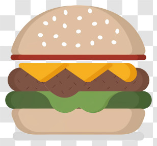Icon - Cheeseburger Design Illustration Transparent PNG