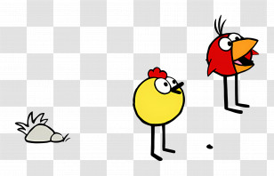 Peep And The Big Wide World - Red And Yellow Birds In Surprise Transparent PNG