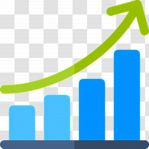 Growth Arrow - Rising Bar Chart Showing Growth Transparent PNG