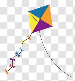 Fly A Kite - Colorful Kite For Outdoor Fun Transparent PNG