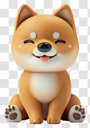 Shiba - Cute Cartoon Dog Toy Transparent PNG