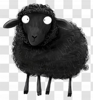 Black Sheep - Cartoon Black Sheep Transparent PNG