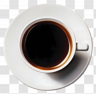 Black Coffee - Top View Of A Coffee Cup Transparent PNG