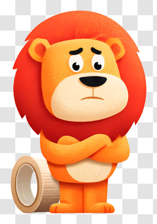 Scar Tape - Sad Cartoon Lion Transparent PNG