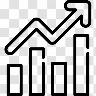 Bar Chart - Upward Trend Graph With Arrow Transparent PNG