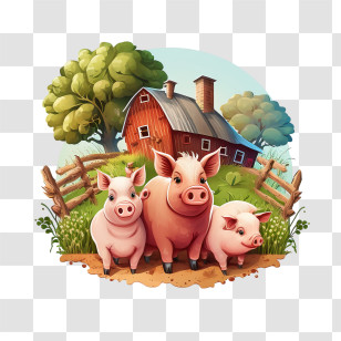 Pig
 - Pigs On Farm Transparent PNG