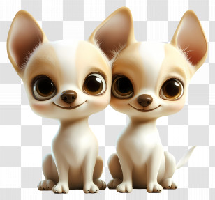 Cute Small Dogs - Adorable Pair Of Cute Dogs Transparent PNG