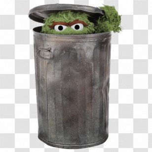 Oscar The Grouch Rubbish Bins & Waste Paper Baskets Grouches Elmo - Sesame Street Characters - Recycling Bin Transparent PNG
