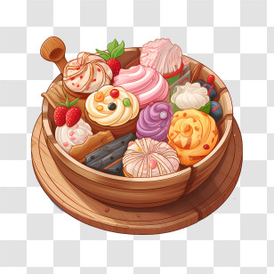 Halloween Candies Bowl - Colorful Bowl Of Desserts Transparent PNG