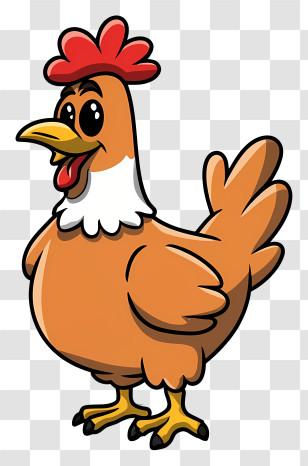 Rooster - Cartoon Chicken Illustration Transparent PNG