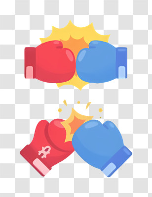 Boxing Gloves - Red And Blue Boxing Gloves Transparent PNG