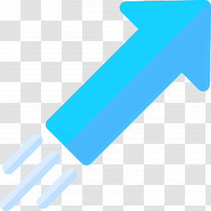 Arrow Symbol - Upward Arrow In Blue Gradient Transparent PNG