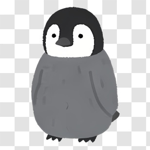 Penguin - Adorable Baby Penguin Illustration Transparent PNG