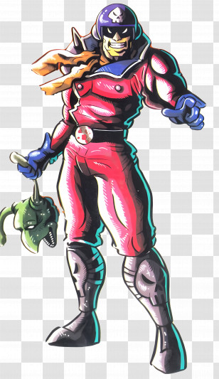 Blood Falcon - Red Armored Character With Helmet Transparent PNG