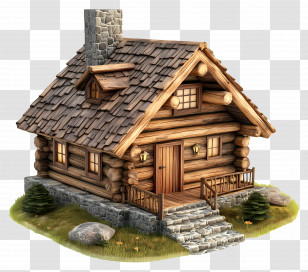 Log Cabin - Log Cabin Illustration Transparent PNG