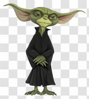 Yoda - Fantasy Character With A Playful Smirk Transparent PNG