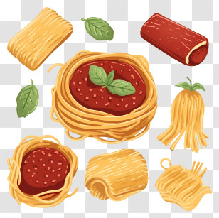 Pasta Dishes - Various Types Of Pasta Transparent PNG