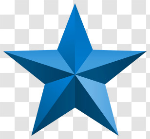 Blue Star - Blue Five-Pointed Star Illustration Transparent PNG
