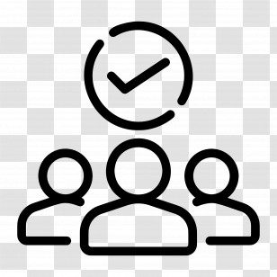Teamwork - Group Of People With Checkmark Symbol Transparent PNG