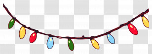 Christmas Lights String - Colorful Christmas Light String Transparent PNG