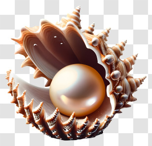 Large Pearl - Pearl In Shell Transparent PNG