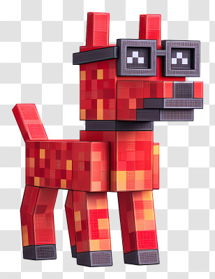 Minecraft Dog - Pixelated Dog Cartoon Illustration For Digital Art Transparent PNG